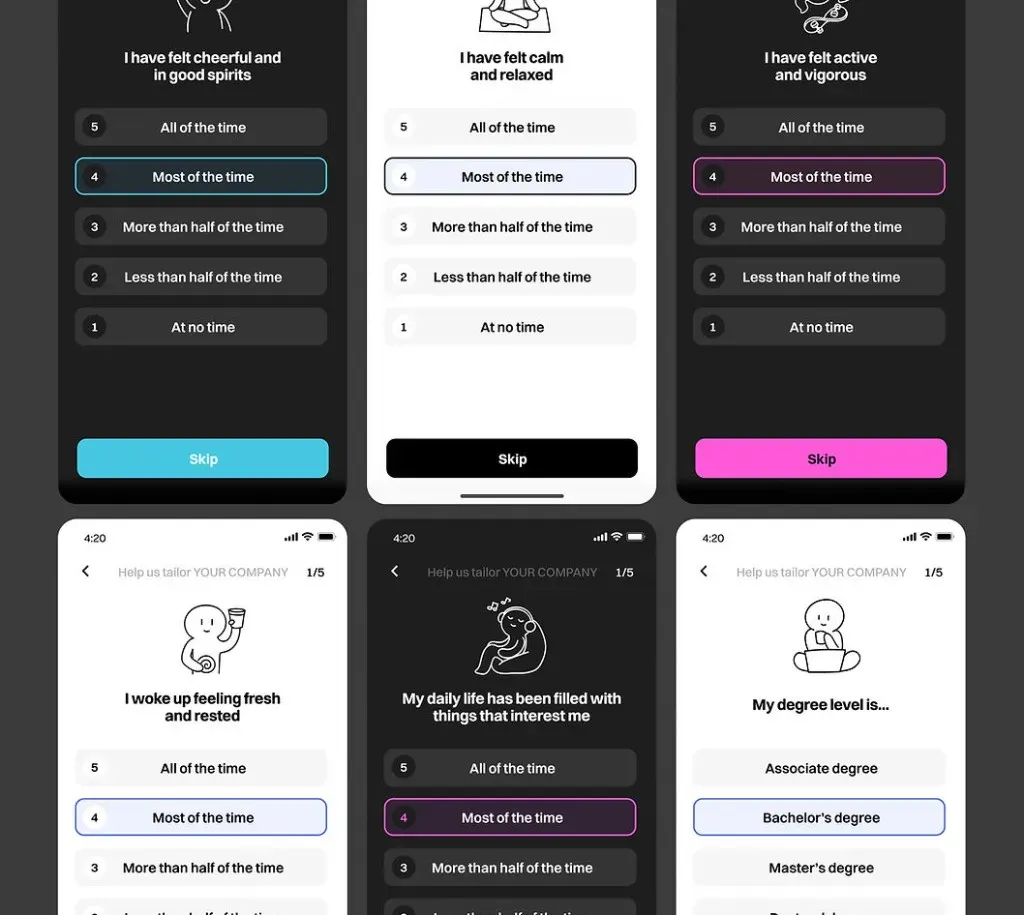 Personalised onboarding flow