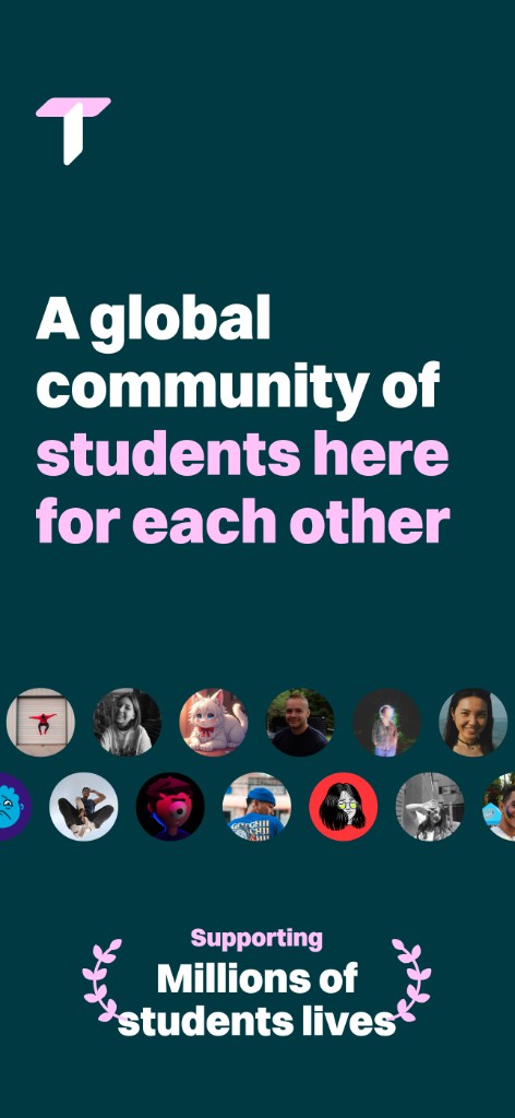 TalkCampus app showing global student community